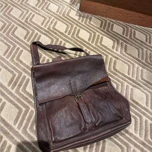Roots Brown Leather Women's Backpack